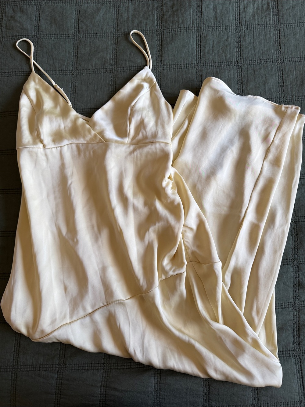 Wild Fable Butter Yellow Satin Dress
